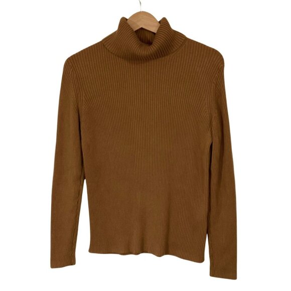 Banana Republic Factory Ribbed Turtleneck Sweater – Brown – SZ L - Picture 1 of 5